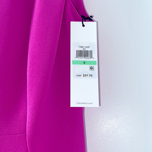💐 NWT! Pink Calvin Klein Sheath Sleeveless Dress - Picture 3 of 6